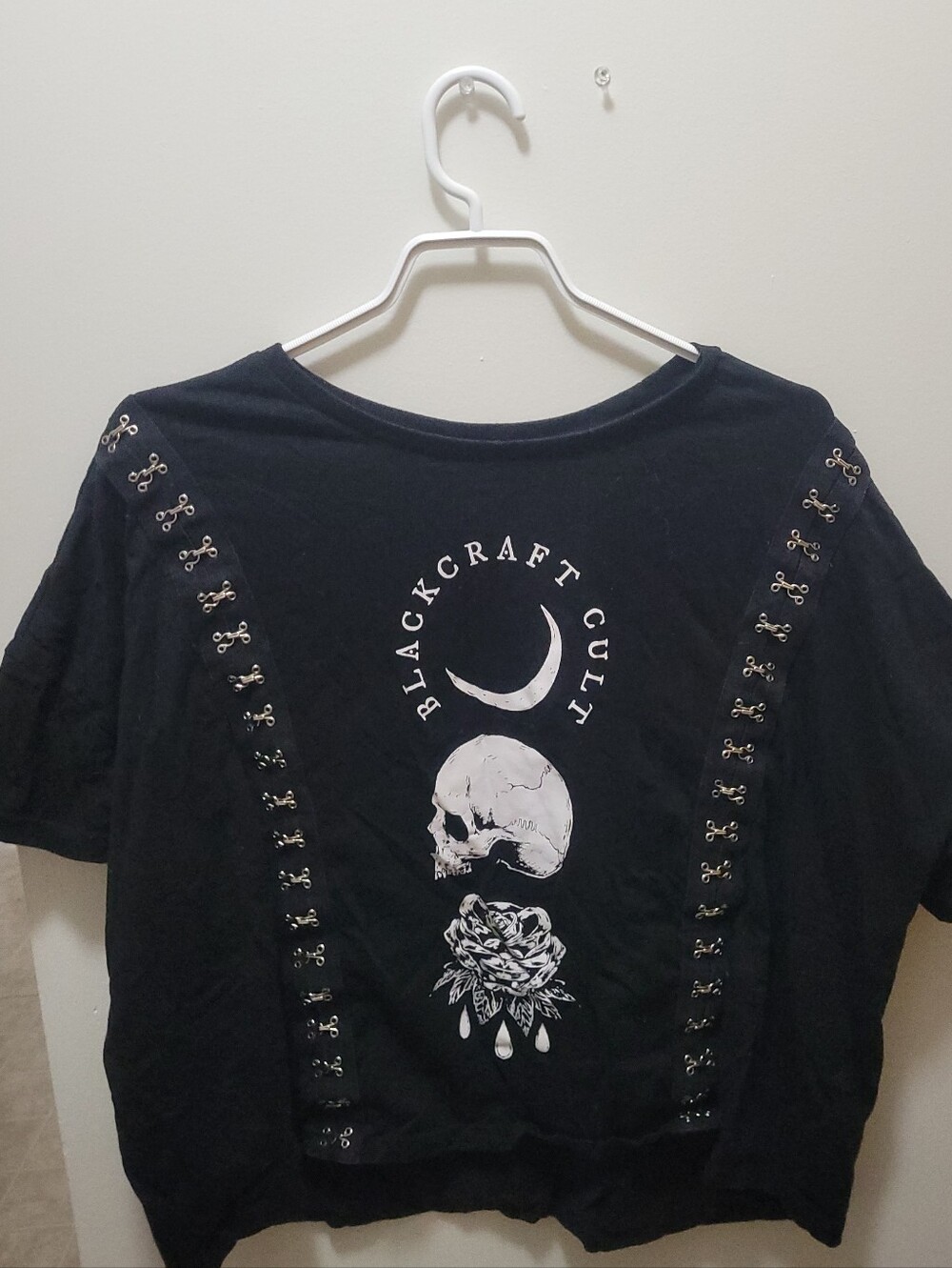 Blackcraft Black Tee with White Logo Tag